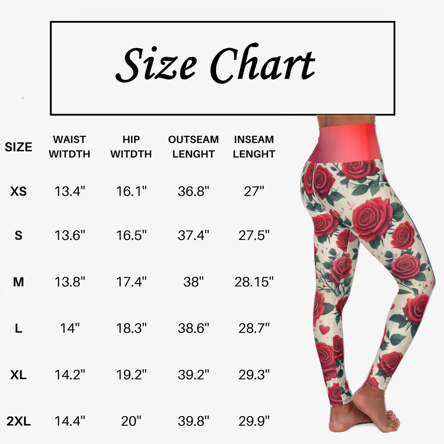 Yoga Leggings, Red Roses Pattern, Floral Workout Pants, Women's Activewear, Fitness Tights, Gym Leggings, Running Leggings - Printspirationz
