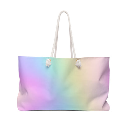 Pastel Rainbow Weekender Bag, Weekender Bag Design, Personalized Travel Duffel, Spring Colors Bag, Weekend Essential Design - Printspirationz