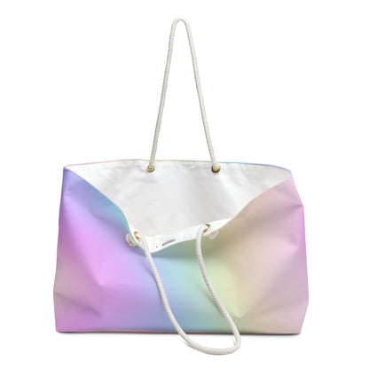 Pastel Rainbow Weekender Bag, Weekender Bag Design, Personalized Travel Duffel, Spring Colors Bag, Weekend Essential Design - Printspirationz