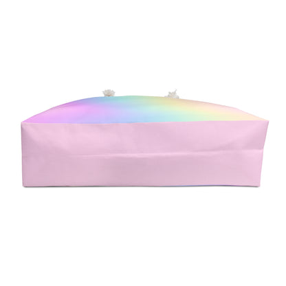 Pastel Rainbow Weekender Bag, Weekender Bag Design, Personalized Travel Duffel, Spring Colors Bag, Weekend Essential Design - Printspirationz