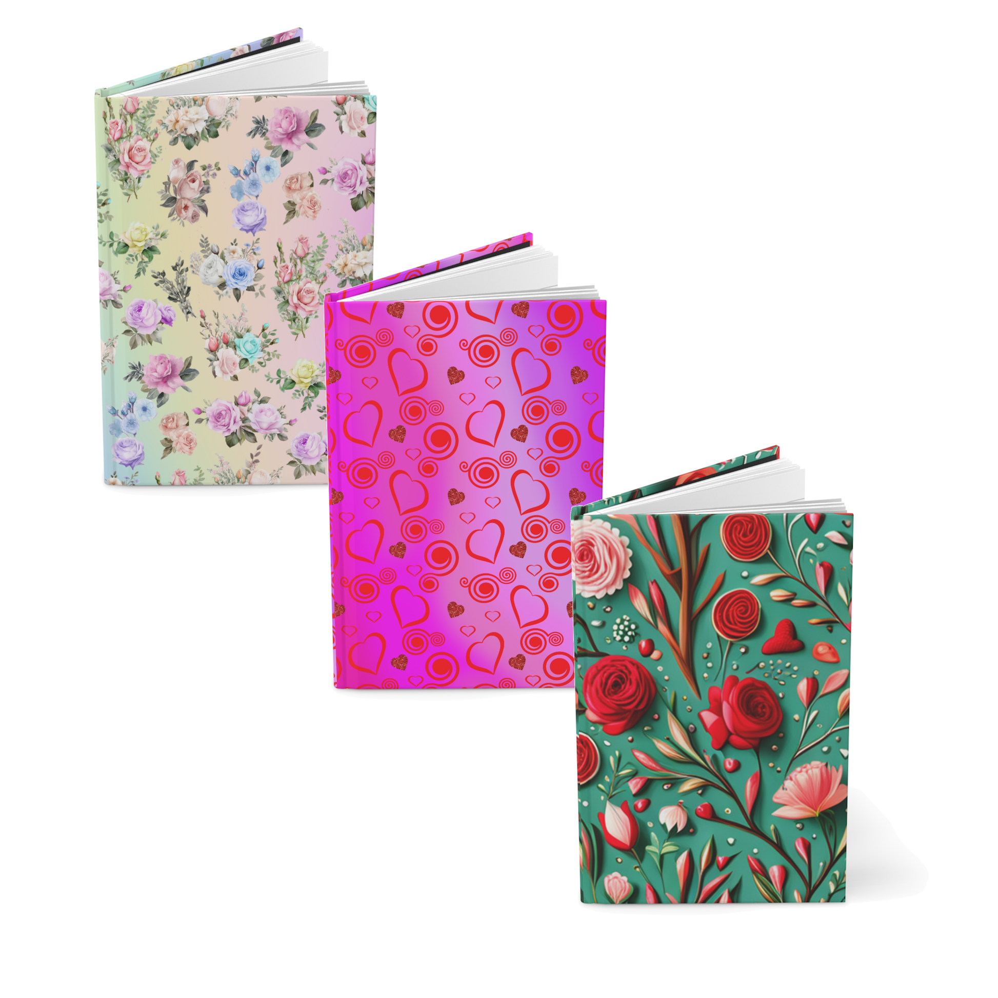 Flower Hardcover Journal Matte, Journal Print On Demand, Personalized Notebook Cover, Customized Planner, Custom Bullet Journal Cover Design - Printspirationz