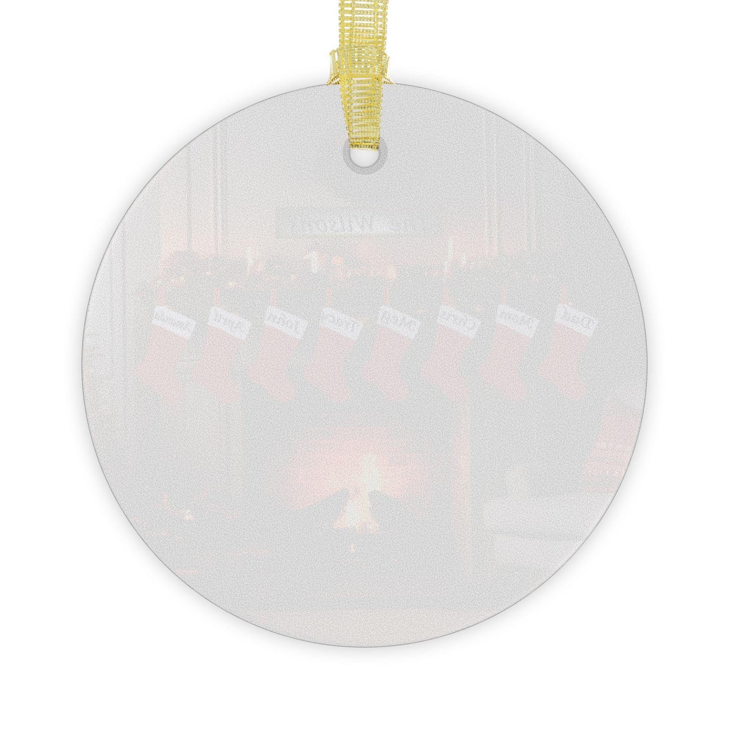Personalized Unique Family Fireplace Stockings Glass Ornament, Holiday Decorations, Custom Keepsake, Christmas Tree Decor, Family Ornaments - Printspirationz