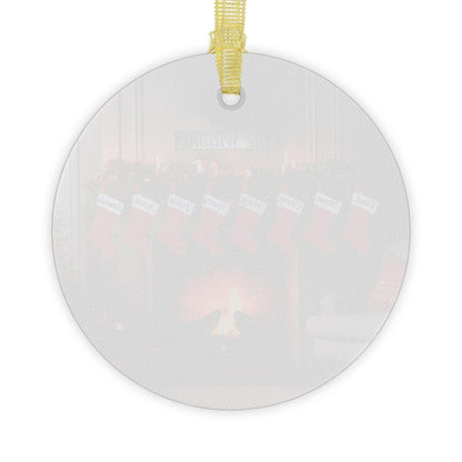 Personalized Unique Family Fireplace Stockings Glass Ornament, Holiday Decorations, Custom Keepsake, Christmas Tree Decor, Family Ornaments - Printspirationz