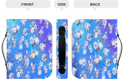 Bible Cover, Blue Floral Design, Book Sleeve, Religious Gift, Protective Case, Blue Bible Jacket - Printspirationz