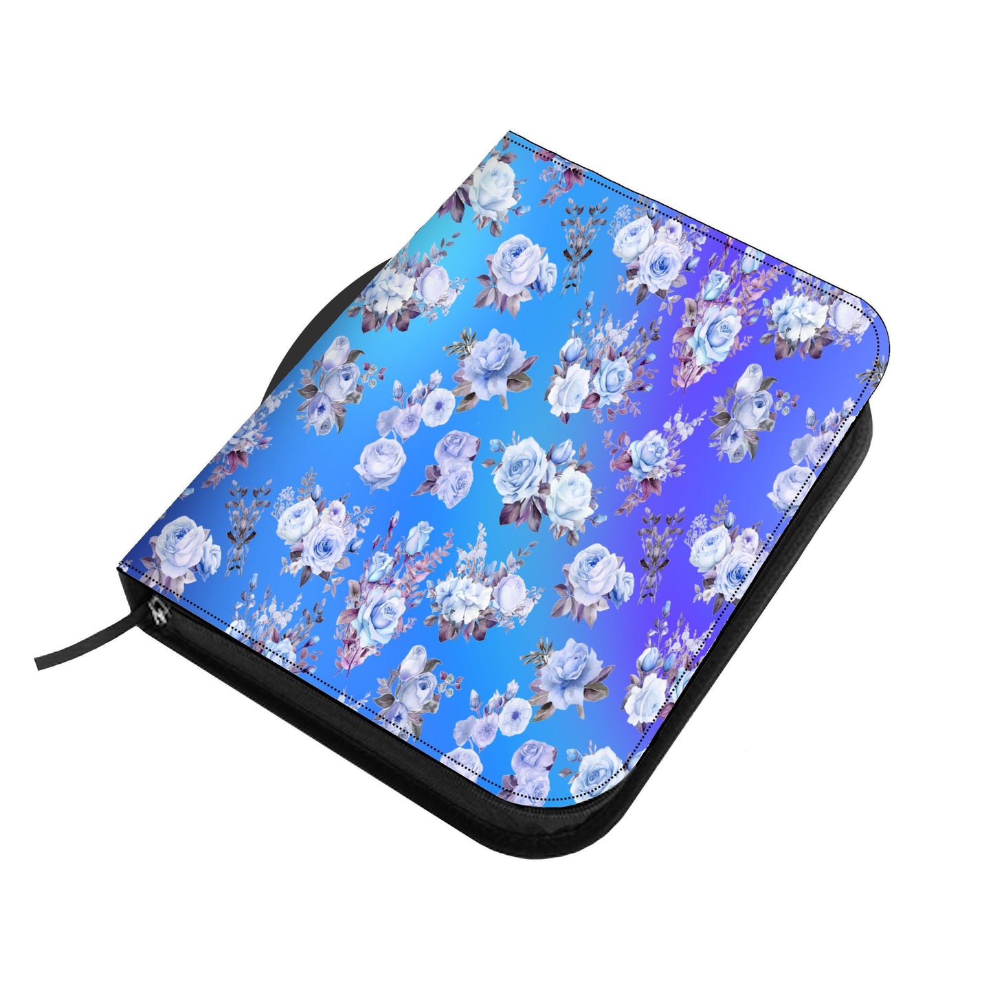 Bible Cover, Blue Floral Design, Book Sleeve, Religious Gift, Protective Case, Blue Bible Jacket - Printspirationz