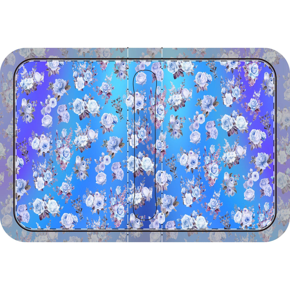 Bible Cover, Blue Floral Design, Book Sleeve, Religious Gift, Protective Case, Blue Bible Jacket