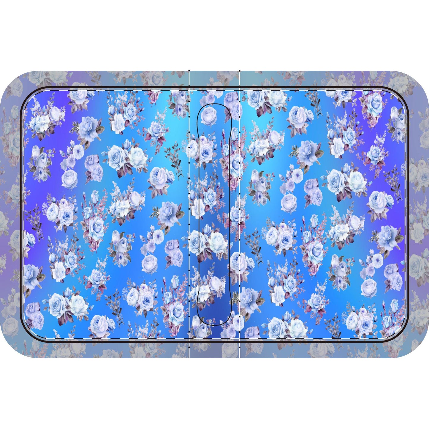 Bible Cover, Blue Floral Design, Book Sleeve, Religious Gift, Protective Case, Blue Bible Jacket - Printspirationz