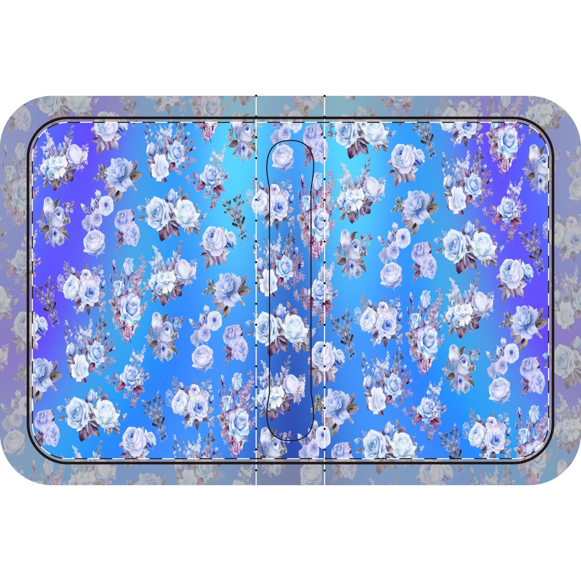 Bible Cover, Blue Floral Design, Book Sleeve, Religious Gift, Protective Case, Blue Bible Jacket - Printspirationz