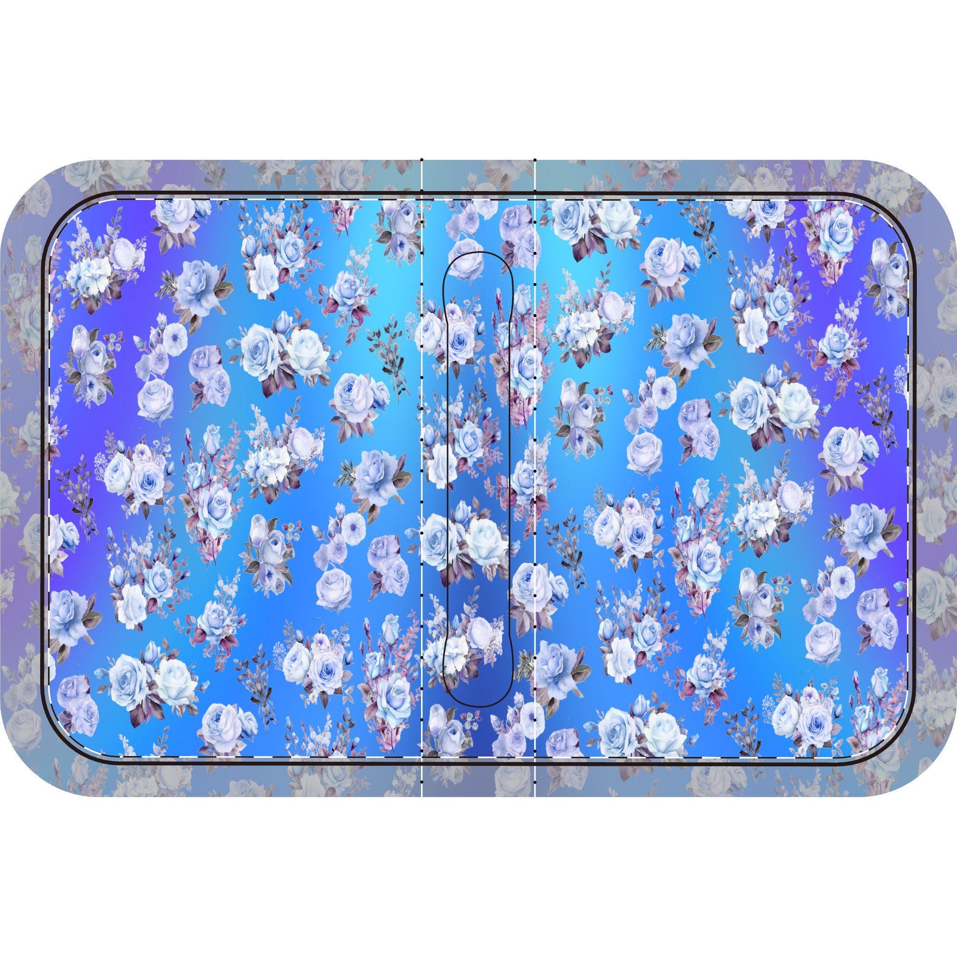 Bible Cover, Blue Floral Design, Book Sleeve, Religious Gift, Protective Case, Blue Bible Jacket - Printspirationz