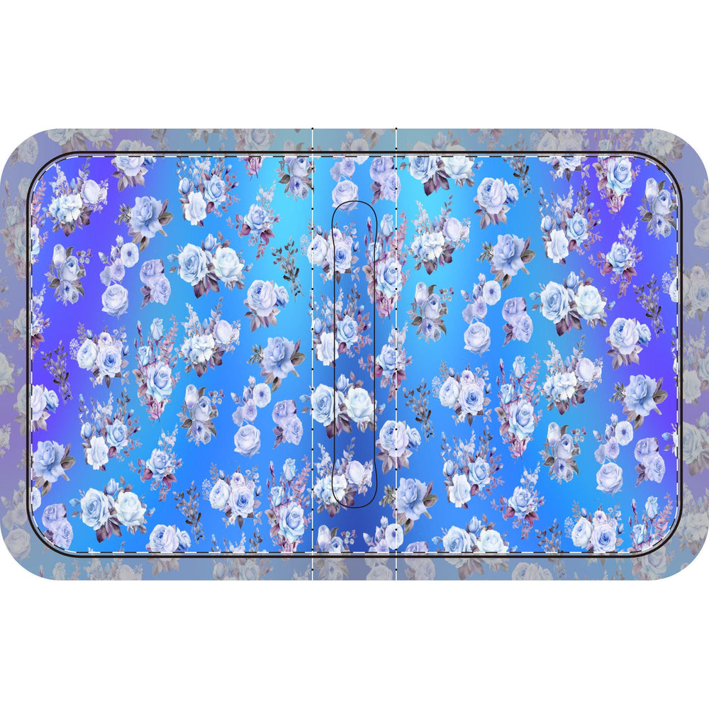 Bible Cover, Blue Floral Design, Book Sleeve, Religious Gift, Protective Case, Blue Bible Jacket