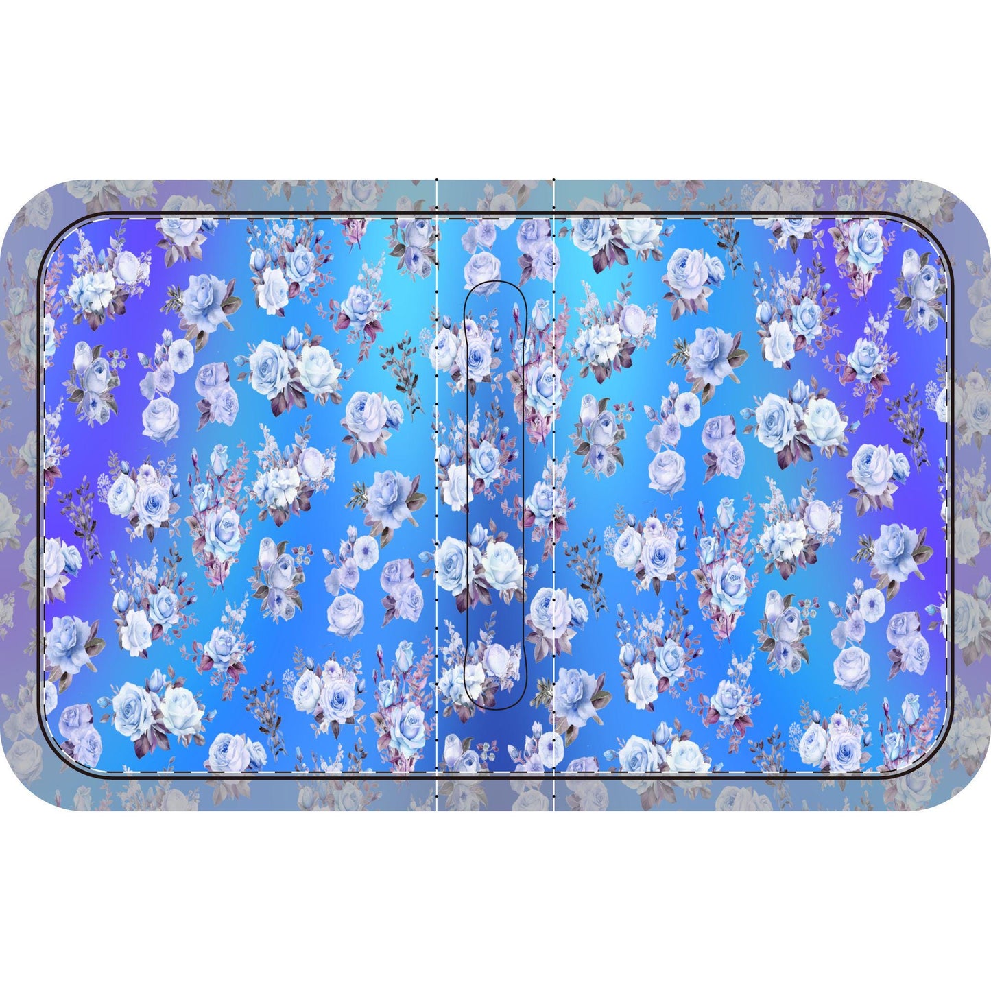 Bible Cover, Blue Floral Design, Book Sleeve, Religious Gift, Protective Case, Blue Bible Jacket - Printspirationz