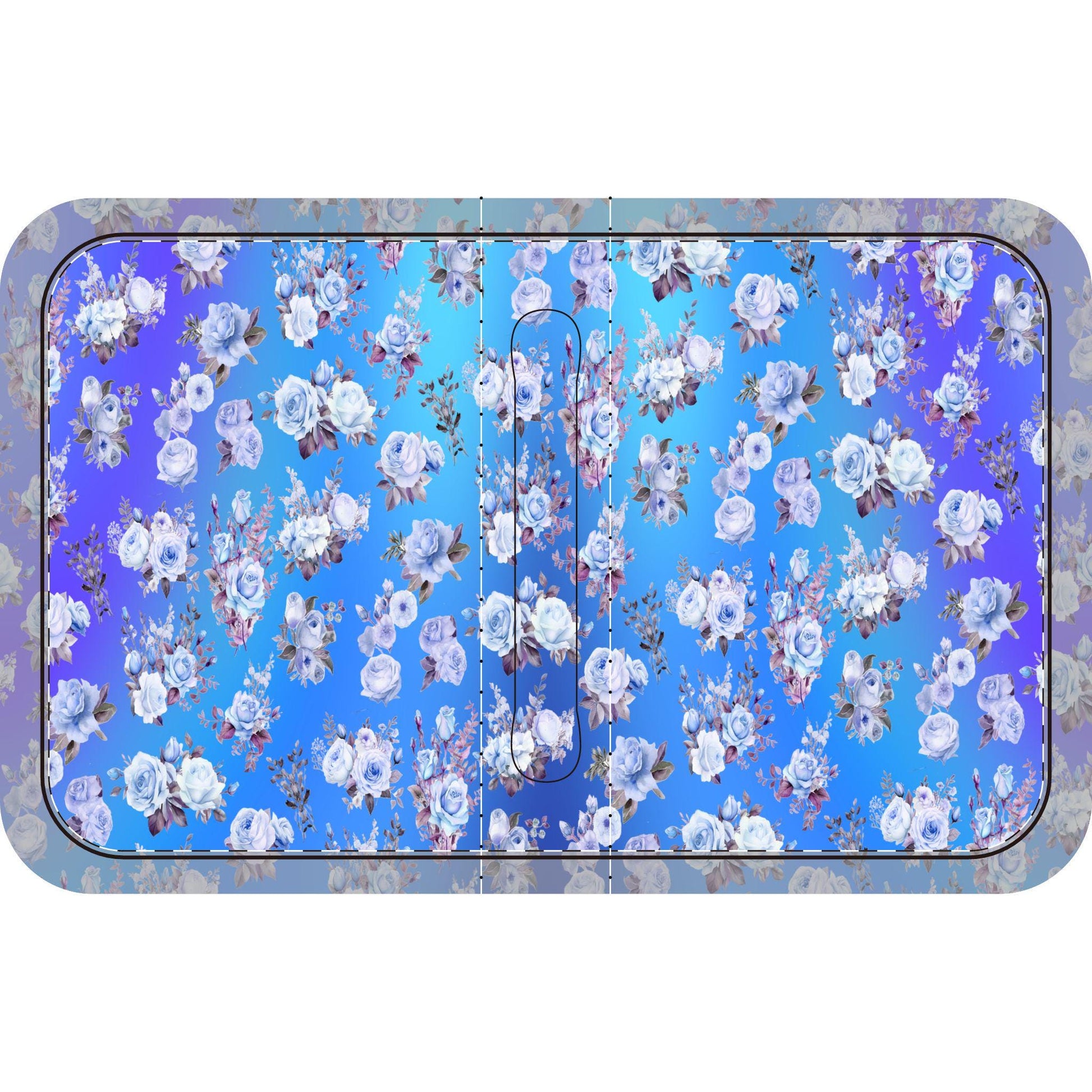 Bible Cover, Blue Floral Design, Book Sleeve, Religious Gift, Protective Case, Blue Bible Jacket - Printspirationz