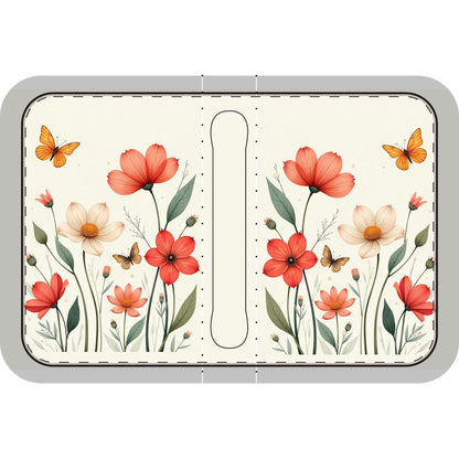 Bible Cover, Floral Butterfly Design, Orange Spring Flowers, Off White, Minimalist Book Protector, Religious Gift, Christian Organizer, Book - Printspirationz