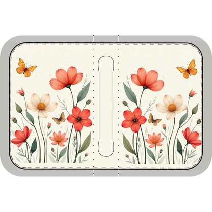 Bible Cover, Floral Butterfly Design, Orange Spring Flowers, Off White, Minimalist Book Protector, Religious Gift, Christian Organizer, Book - Printspirationz