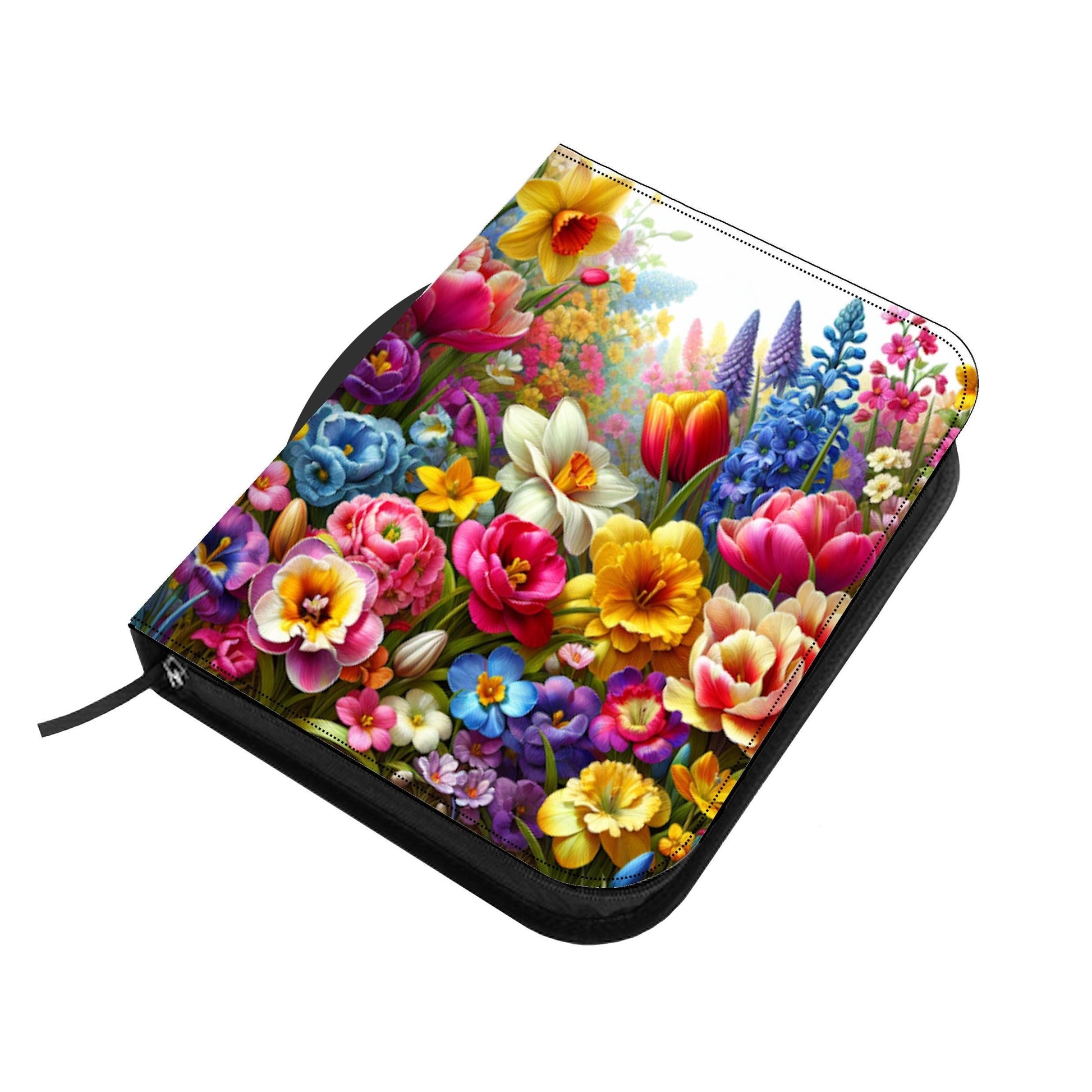 Bible Cover, Floral Garden Design - Vibrant Book Protector, Religious Gift, Christian Accessories, Bible Case Sleeve, Bible Study Organizer - Printspirationz