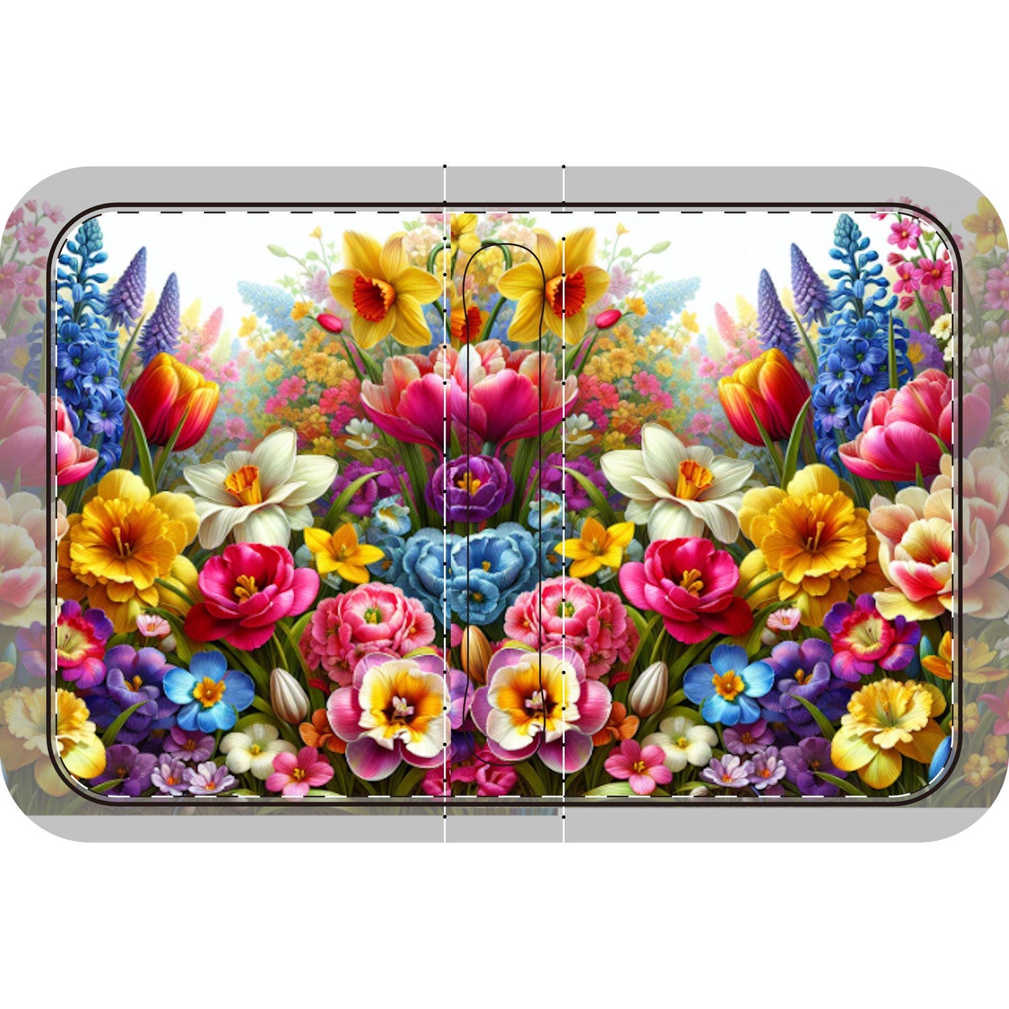 Bible Cover, Floral Garden Design - Vibrant Book Protector, Religious Gift, Christian Accessories, Bible Case Sleeve, Bible Study Organizer - Printspirationz