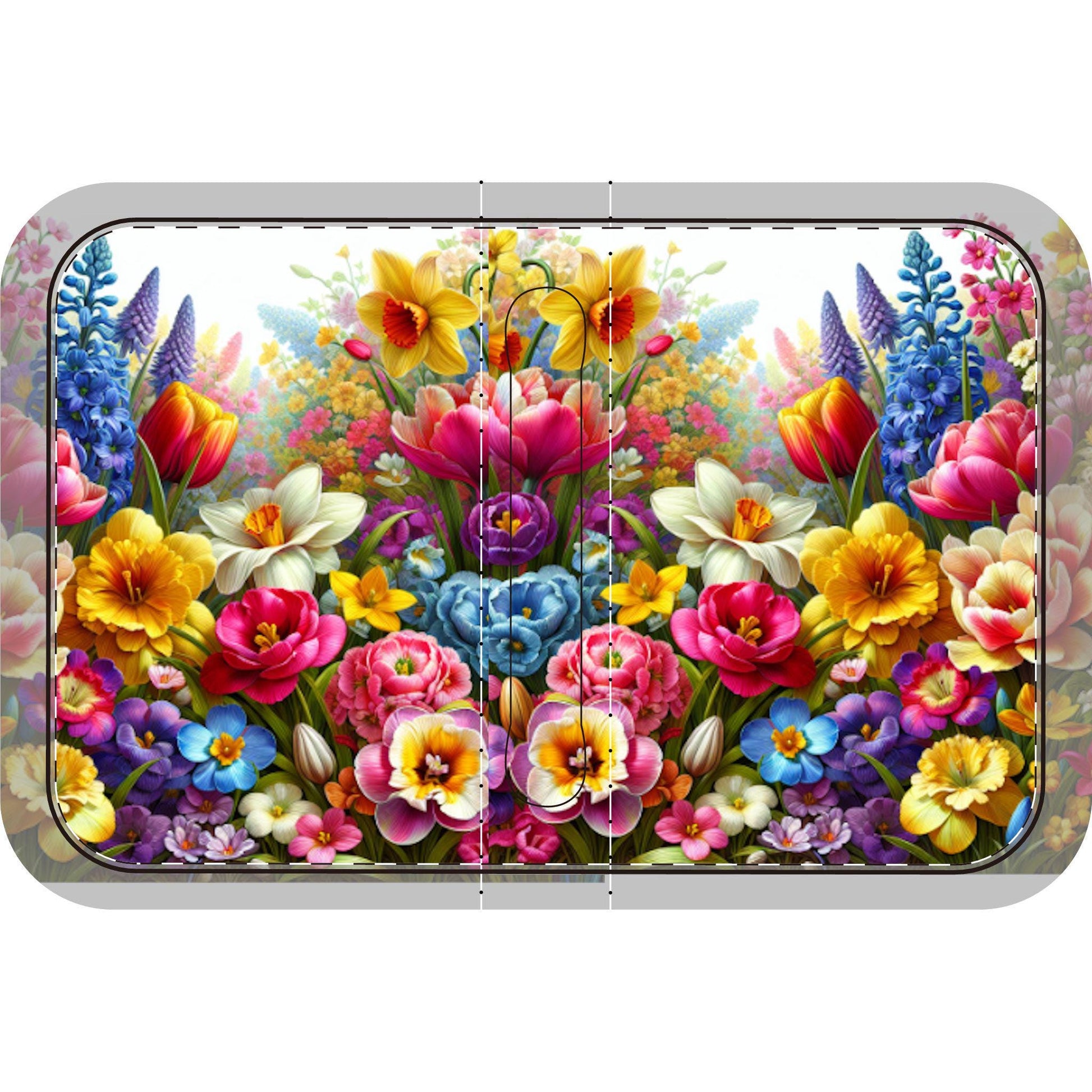 Bible Cover, Floral Garden Design - Vibrant Book Protector, Religious Gift, Christian Accessories, Bible Case Sleeve, Bible Study Organizer - Printspirationz