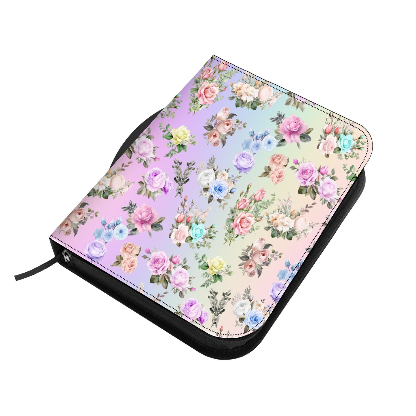 Bible Cover, Pastel Floral Bible Case, Bible Sleeve, Flower Pattern Bible Pouch, Rainbow Floral Book Cover, Christian Book Protector - Printspirationz
