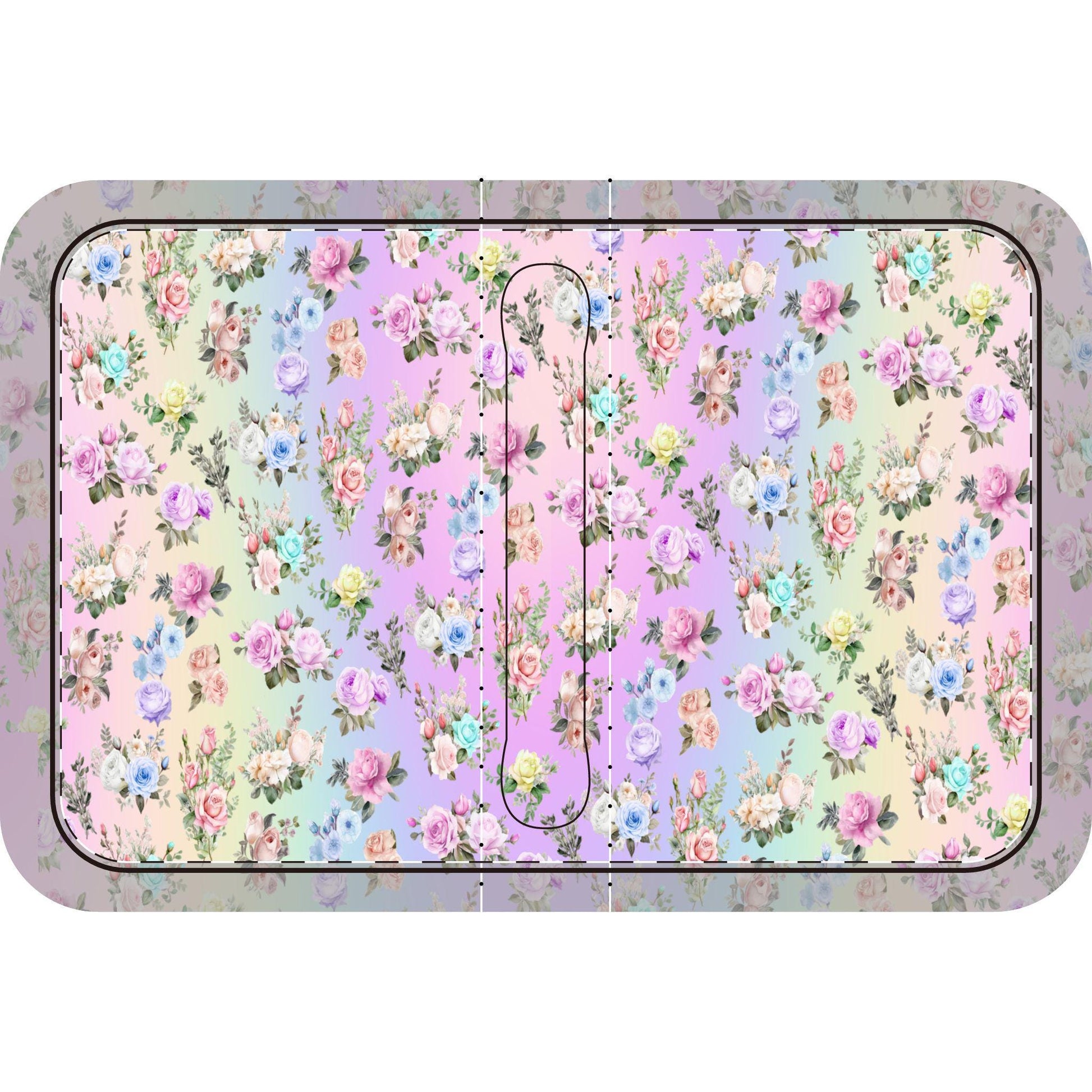 Bible Cover, Pastel Floral Bible Case, Bible Sleeve, Flower Pattern Bible Pouch, Rainbow Floral Book Cover, Christian Book Protector - Printspirationz