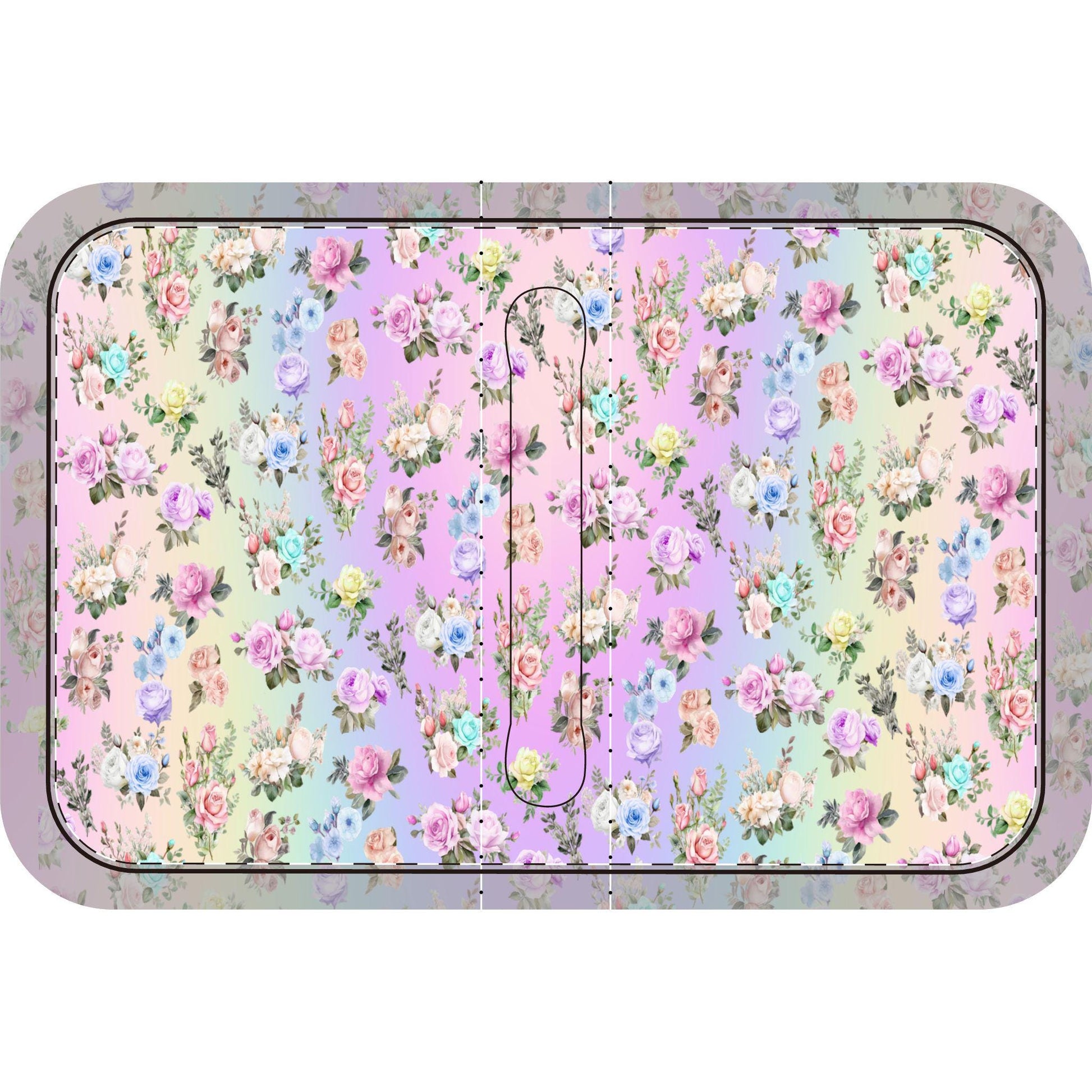 Bible Cover, Pastel Floral Bible Case, Bible Sleeve, Flower Pattern Bible Pouch, Rainbow Floral Book Cover, Christian Book Protector - Printspirationz