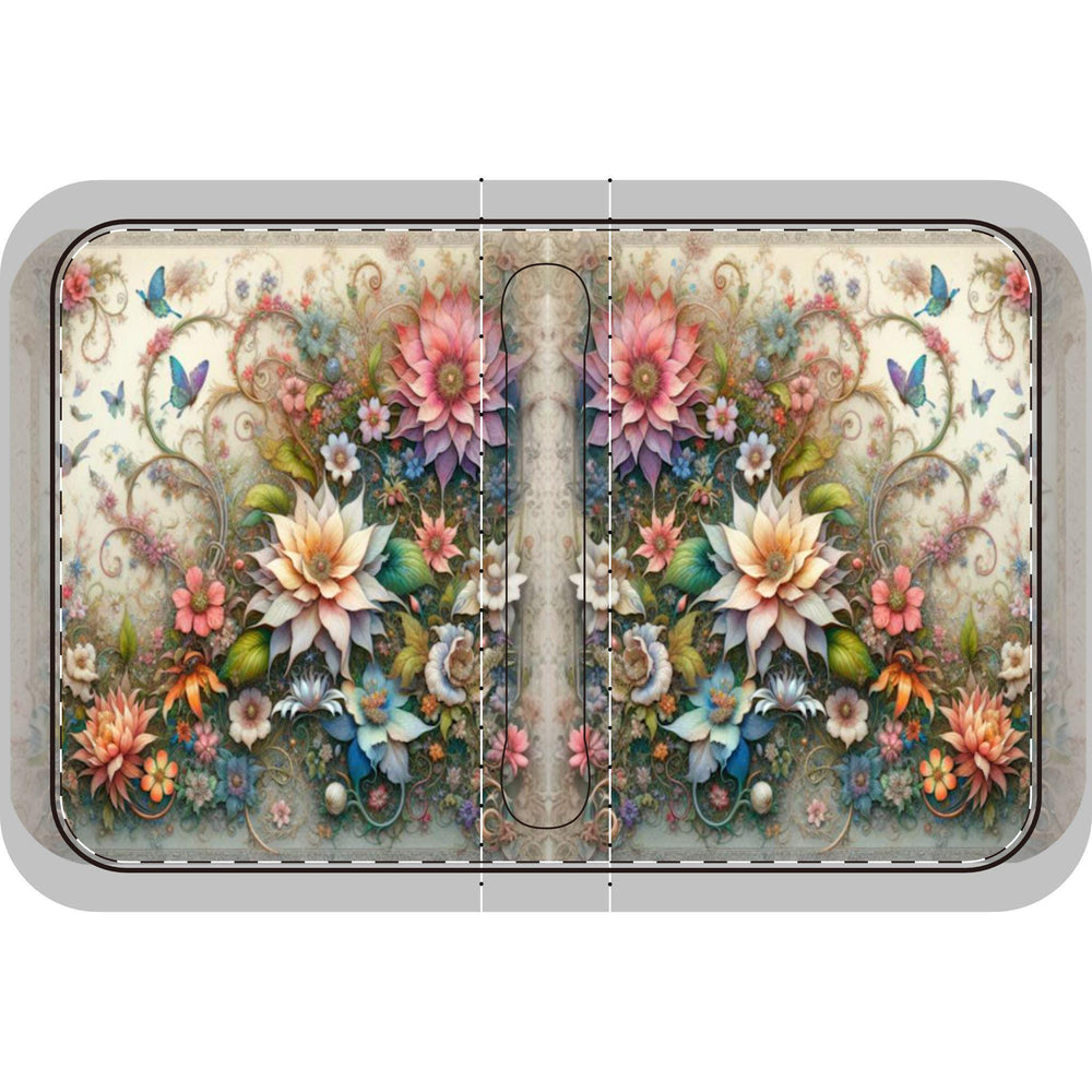 Bible Cover, Whimsical Floral Dahlia Design, Pink and Yellow Flowers, Vintage Textured Background, Bible Sleeve, Book Protector, Religious