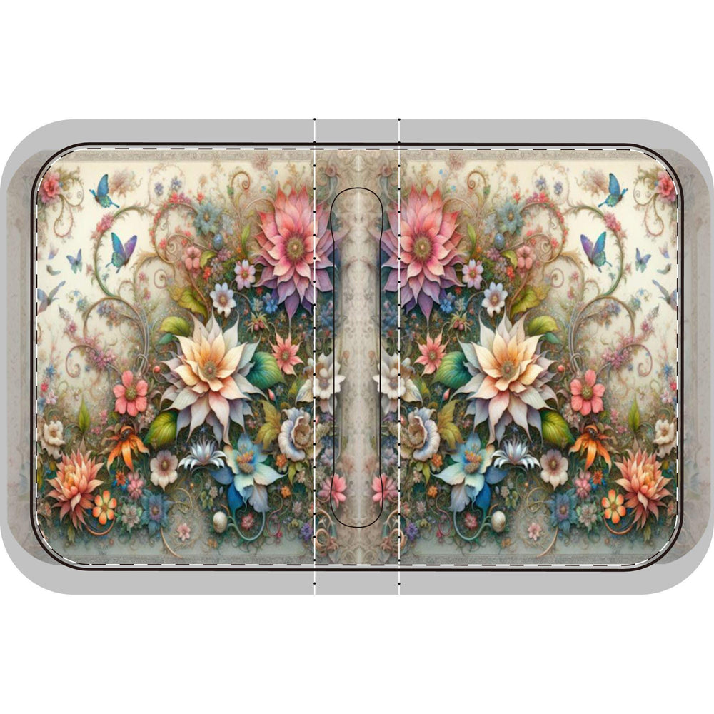 Bible Cover, Whimsical Floral Dahlia Design, Pink and Yellow Flowers, Vintage Textured Background, Bible Sleeve, Book Protector, Religious