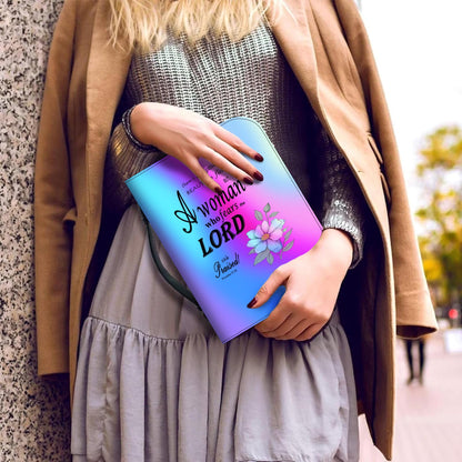 Pink, Blue, & Purple, Floral Bible Cover, Proverbs 31:30 Scripture Quote, Religious Gift Women, Church Accessory, Faith-Based Journal Cover - Printspirationz
