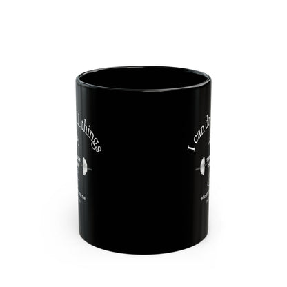 Black Ceramic Coffee Mug with Inspirational Bible Verse – Christian Gift for Women or Men, (11oz, 15oz), (11oz, 15oz) (11oz, 15oz) (11oz, 15oz) - Printspirationz