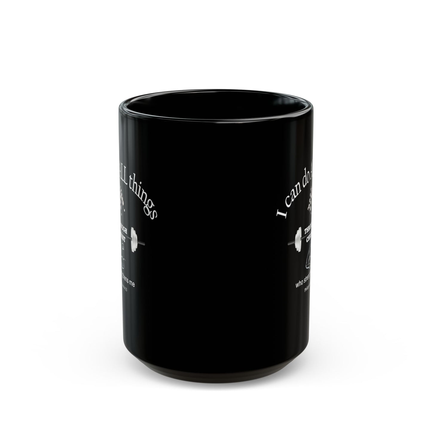 Black Ceramic Coffee Mug with Inspirational Bible Verse – Christian Gift for Women or Men, (11oz, 15oz), (11oz, 15oz) (11oz, 15oz) (11oz, 15oz) - Printspirationz