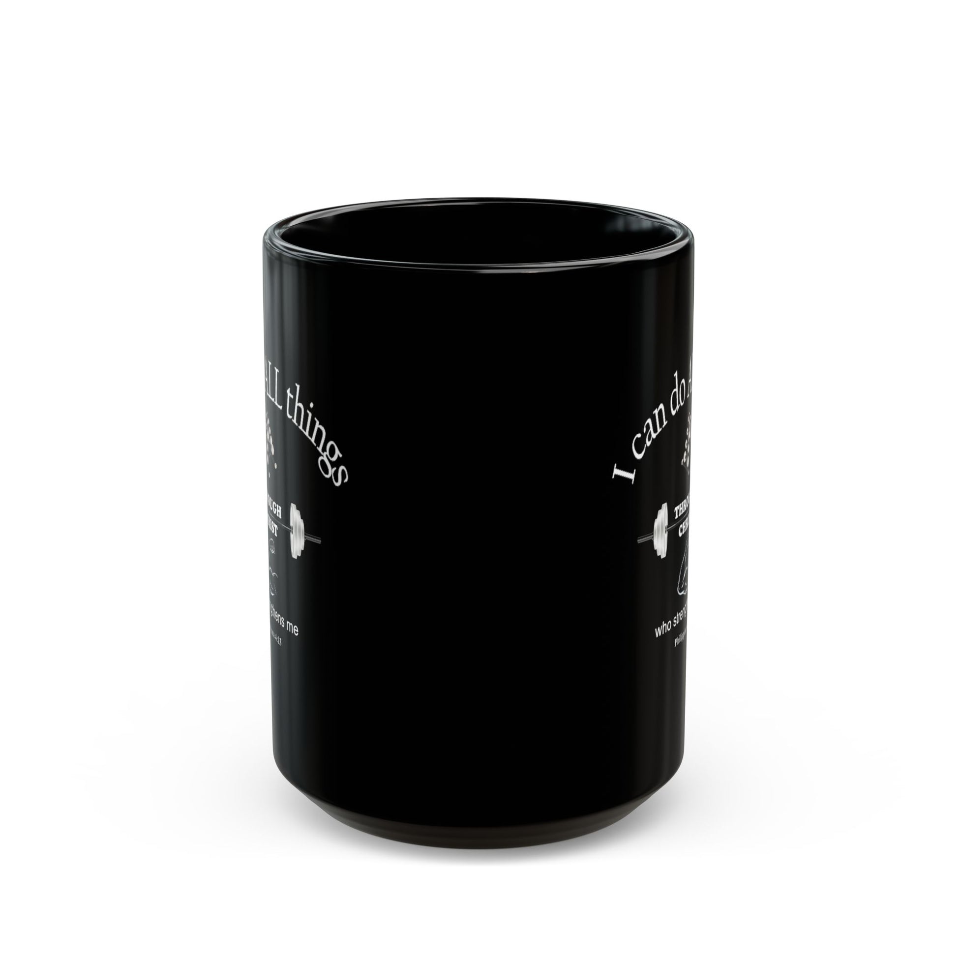 Black Ceramic Coffee Mug with Inspirational Bible Verse – Christian Gift for Women or Men, (11oz, 15oz), (11oz, 15oz) (11oz, 15oz) (11oz, 15oz) - Printspirationz