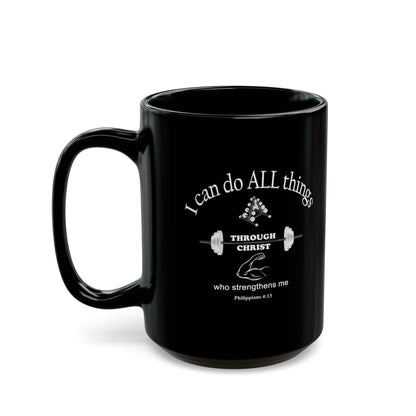 Black Ceramic Coffee Mug with Inspirational Bible Verse – Christian Gift for Women or Men, (11oz, 15oz), (11oz, 15oz) (11oz, 15oz) (11oz, 15oz) - Printspirationz