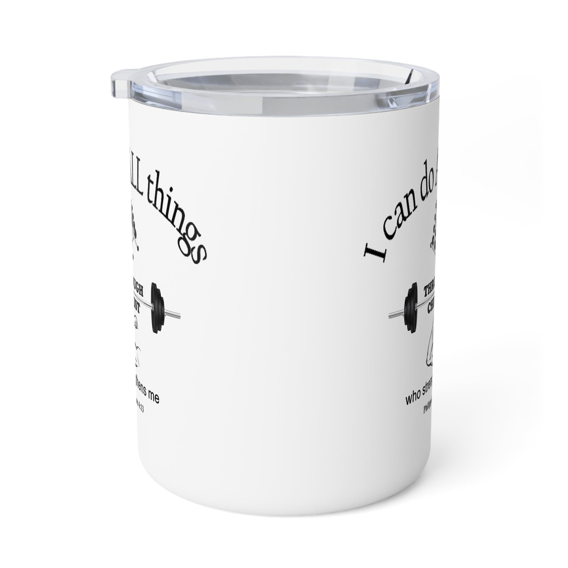 Insulated Coffee Mug, 10oz - Bible Verse Design, Christian Gift, Inspirational Quote Mug, Religious Cup, Tea Cup - Printspirationz