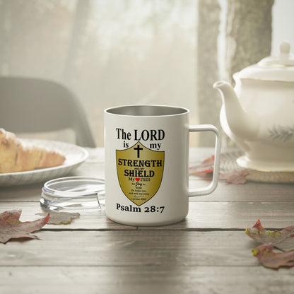 Insulated Coffee Mug, 10oz - Bible Verse Design, Christian Gift, Inspirational Quote Mug, Religious Cup, Tea Cup - Printspirationz