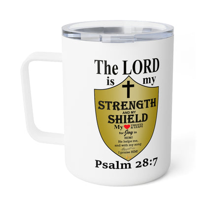 Insulated Coffee Mug, 10oz - Bible Verse Design, Christian Gift, Inspirational Quote Mug, Religious Cup, Tea Cup - Printspirationz