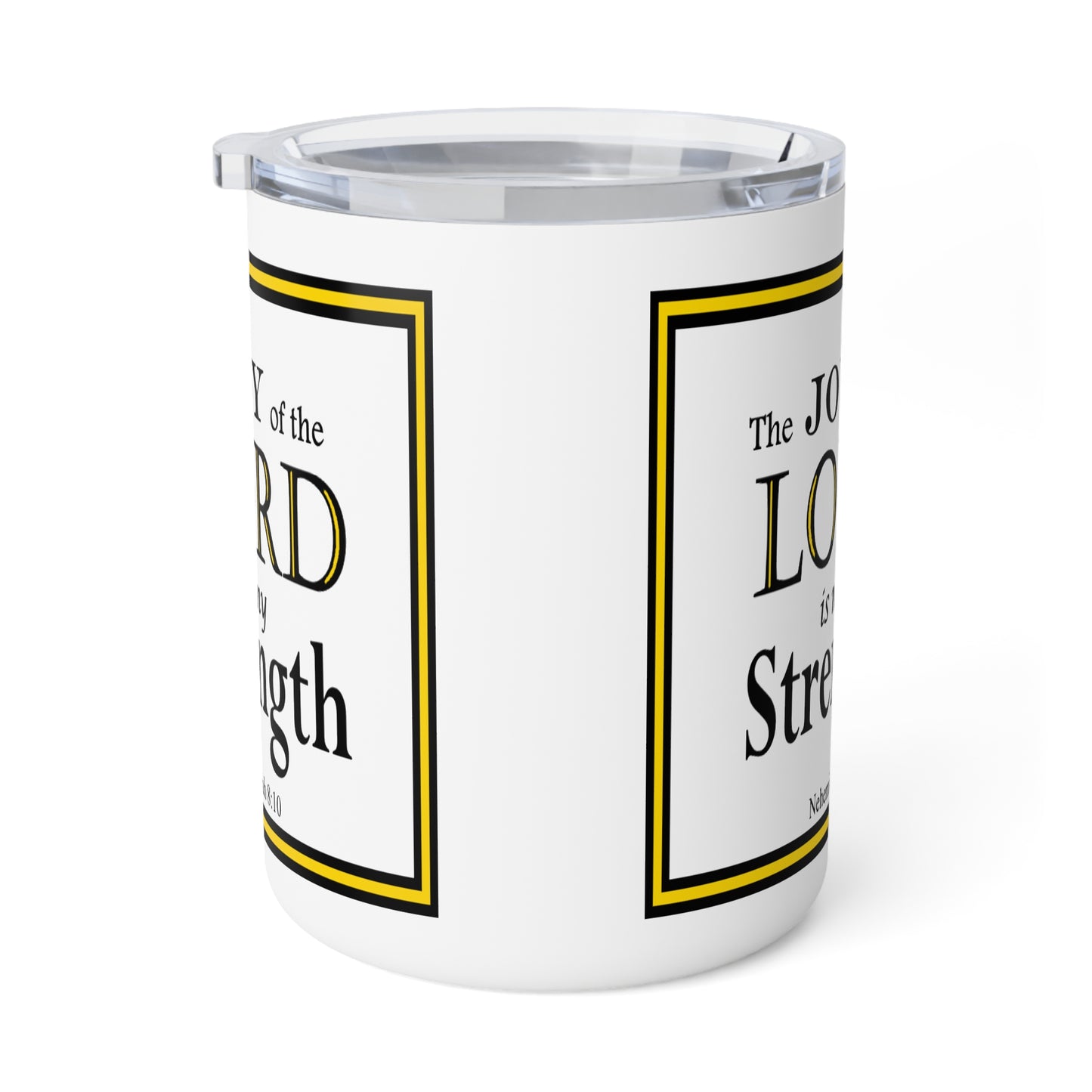 Insulated Coffee Mug, 10oz - Bible Verse Design, Christian Gift, Inspirational Quote Mug, Religious Cup, Tea Cup - Printspirationz