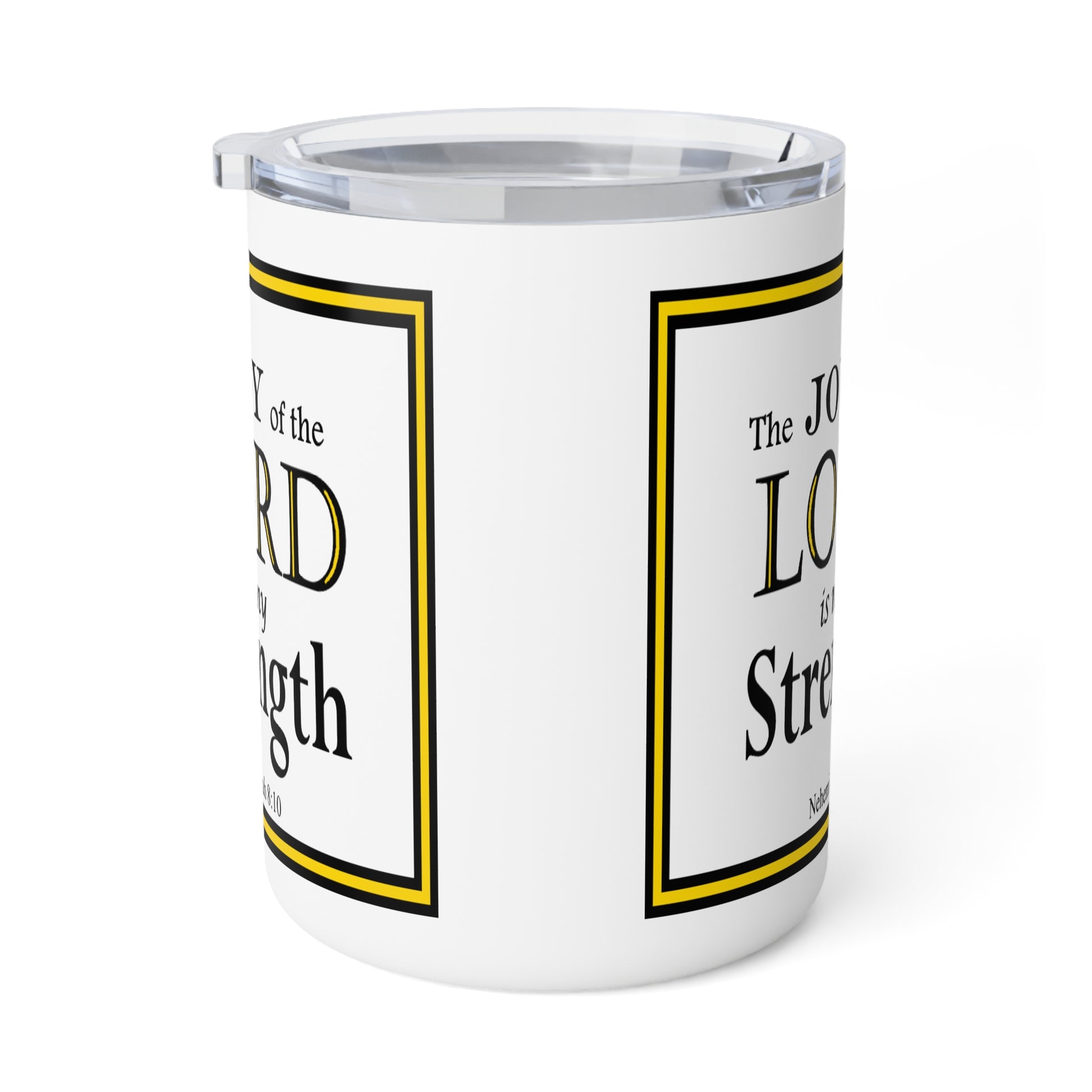Insulated Coffee Mug, 10oz - Bible Verse Design, Christian Gift, Inspirational Quote Mug, Religious Cup, Tea Cup - Printspirationz
