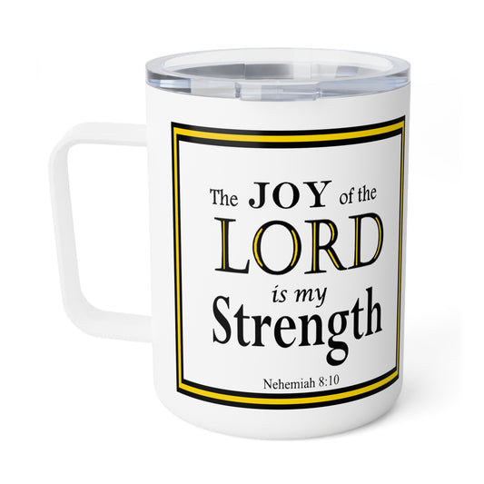 Insulated Coffee Mug, 10oz - Bible Verse Design, Christian Gift, Inspirational Quote Mug, Religious Cup, Tea Cup - Printspirationz