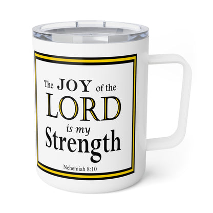 Insulated Coffee Mug, 10oz - Bible Verse Design, Christian Gift, Inspirational Quote Mug, Religious Cup, Tea Cup - Printspirationz