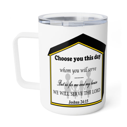 Insulated Coffee Mug, 10oz - Bible Verse Design, Christian Gift, Inspirational Quote Mug, Religious Cup, Tea Cup - Printspirationz