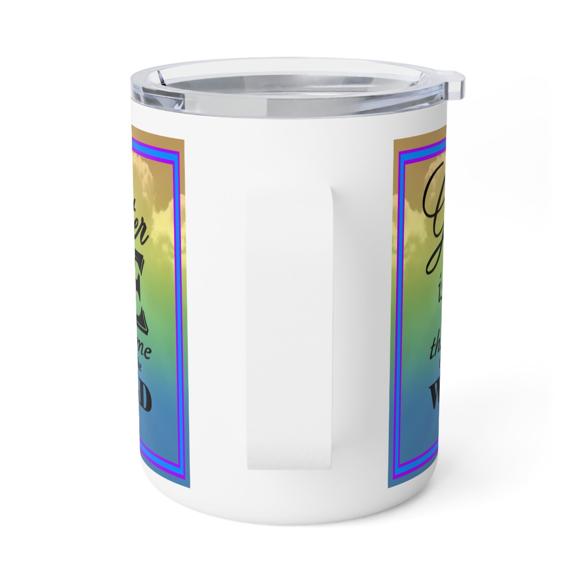 Insulated Coffee Mug, 10oz - Colorful Bible Verse Design, Christian Gift, Inspirational Quote Mug, Religious Cup, Tea Cup - Printspirationz