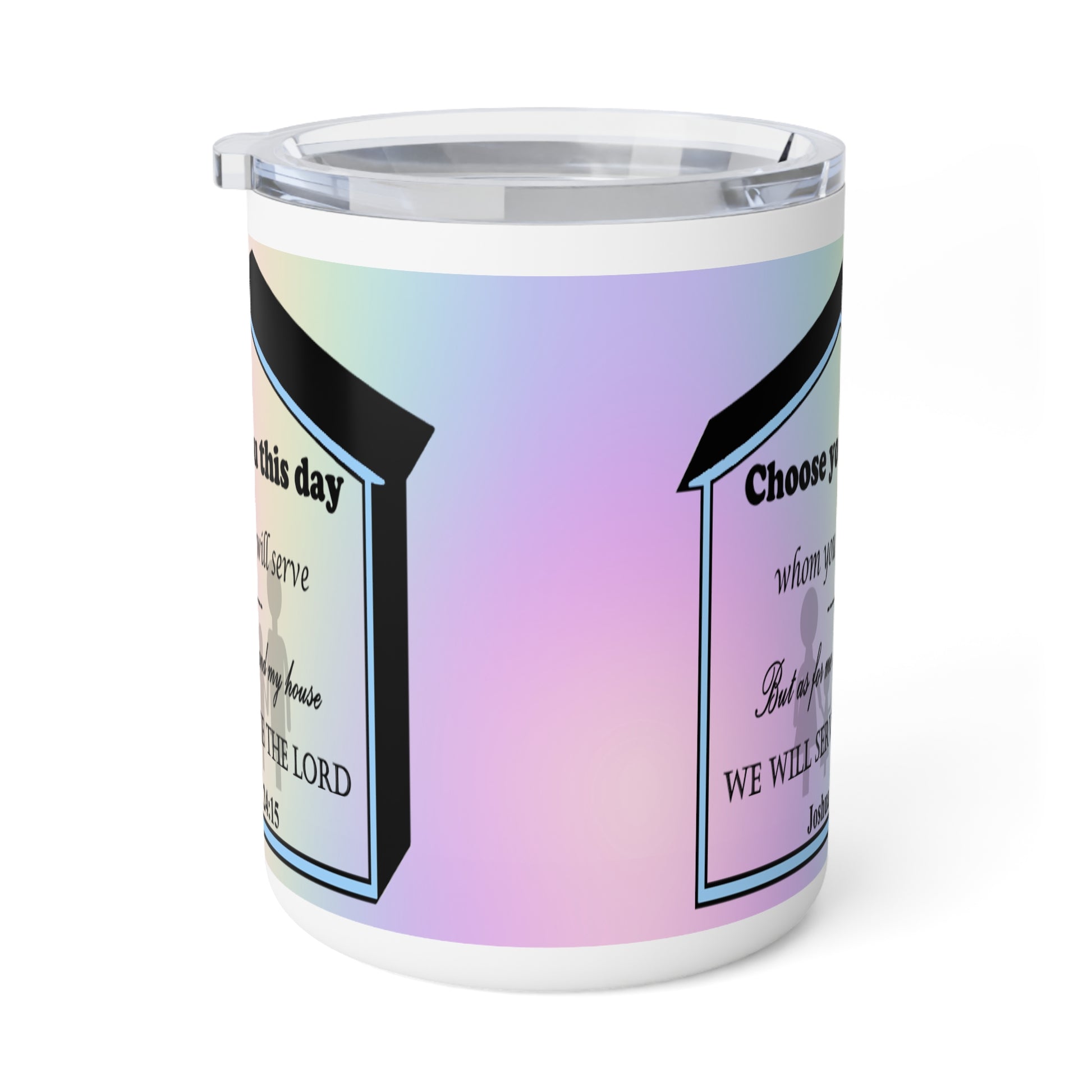 Insulated Coffee Mug, 10oz - Colorful Bible Verse Design, Christian Gift, Inspirational Quote Mug, Religious Cup, Tea Cup - Printspirationz