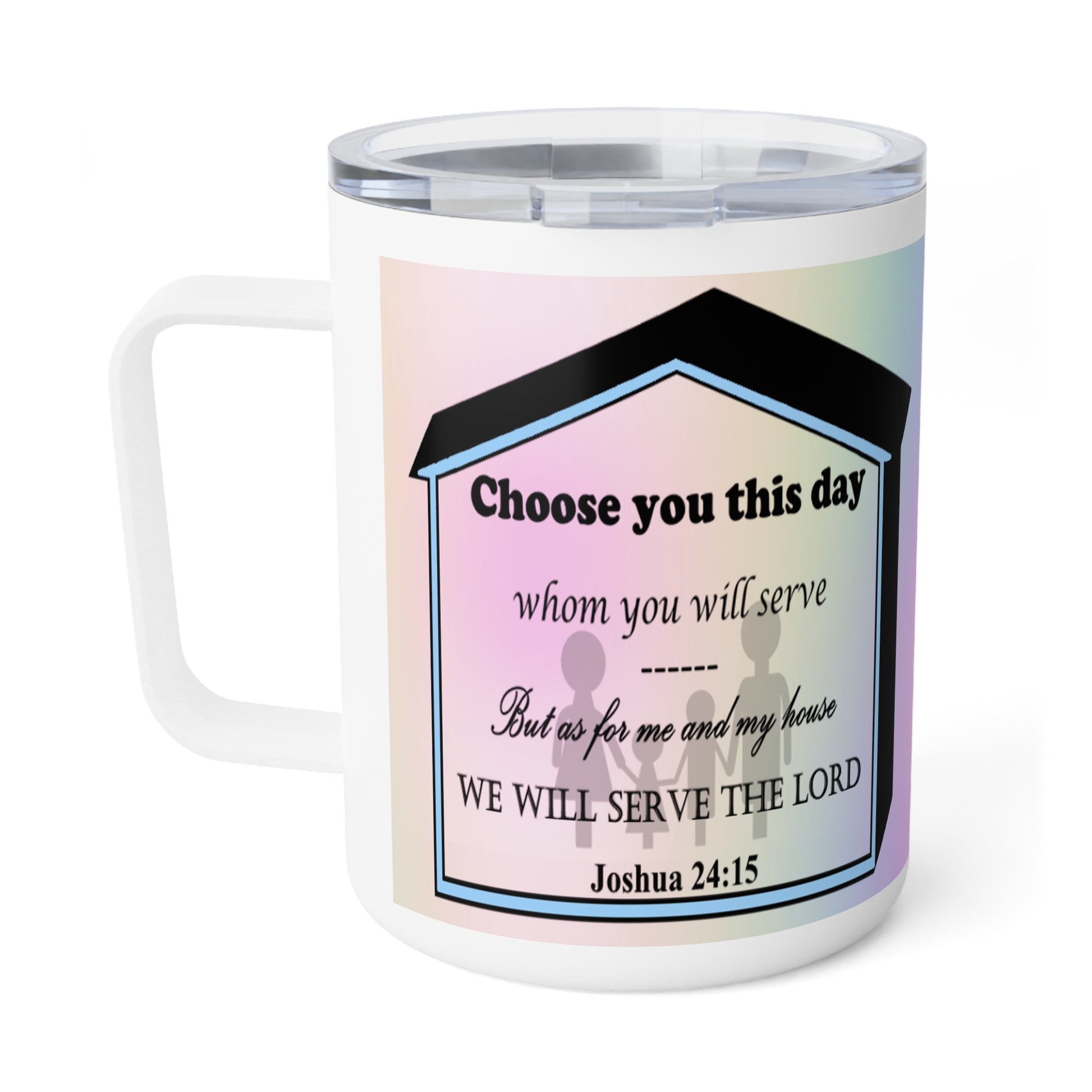 Insulated Coffee Mug, 10oz - Colorful Bible Verse Design, Christian Gift, Inspirational Quote Mug, Religious Cup, Tea Cup - Printspirationz