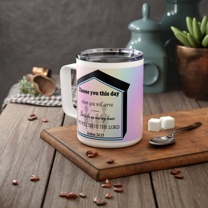 Insulated Coffee Mug, 10oz - Colorful Bible Verse Design, Christian Gift, Inspirational Quote Mug, Religious Cup, Tea Cup - Printspirationz