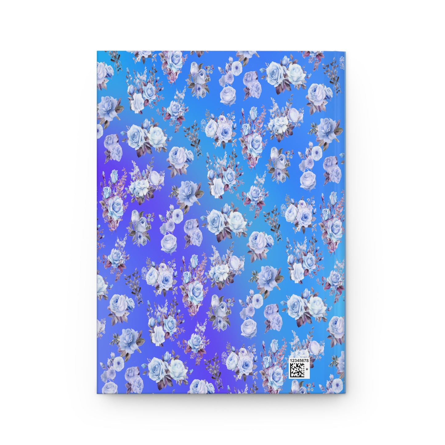Blue Floral Hardcover Journal, Matte Finish, Lined Paper Notebook, Bullet Journal, Writing Diary, Gift for Writers, Garden Theme Notebook - Printspirationz