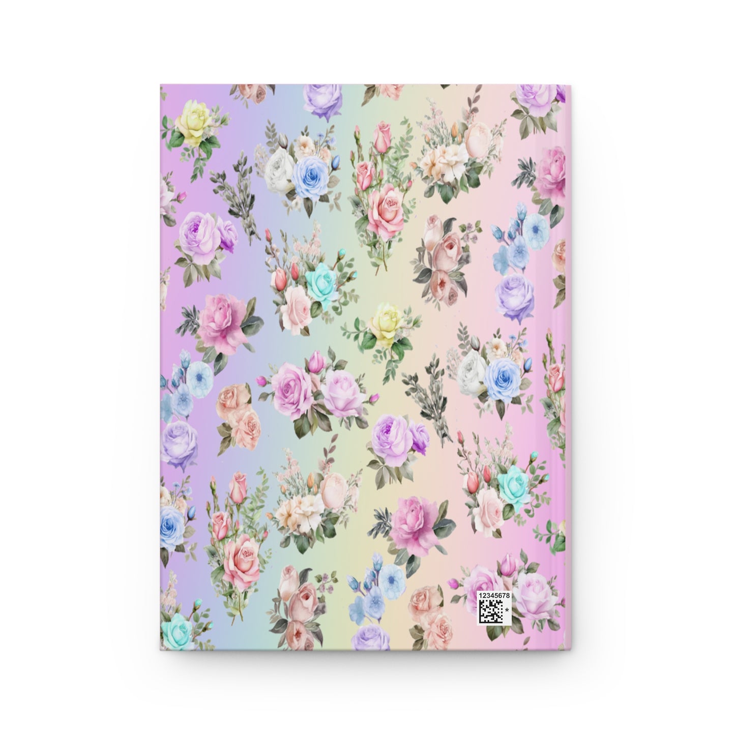 Hardcover Journal Matte, Pastel Rainbow Floral Pattern Notebook for Writing, Diary, Sketching - Bullet Journal, Planner, Gift, Stationery - Printspirationz
