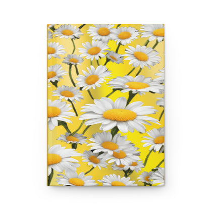 Hardcover Journal Matte, Yellow Daisies Pattern, Writing Notebook, Floral Diary, Botanical Sketchbook, Gift for Writers, Stationery, Bullet - Printspirationz