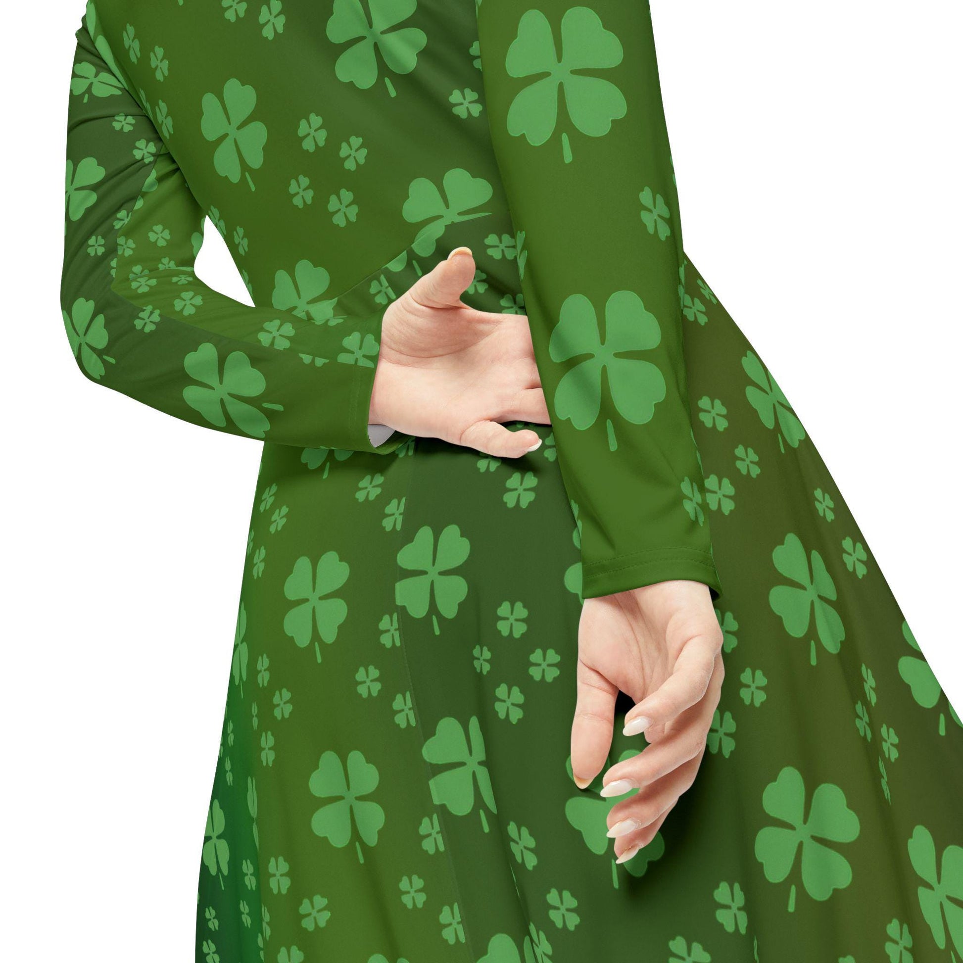 Dance Dress, St. Patrick's Day Costume, Green Clovers, Irish Luck, Women's Clothing, Shamrock Outfit - Printspirationz