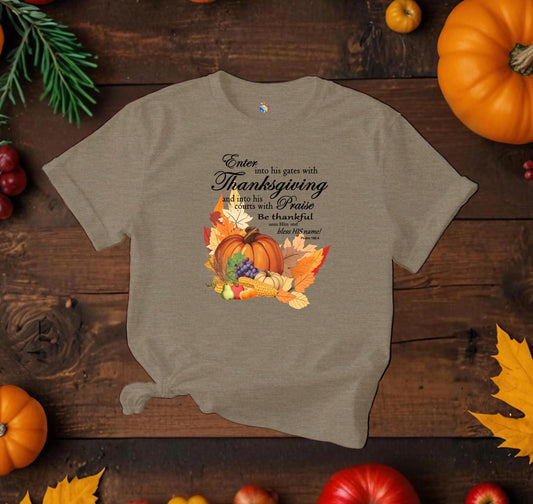 Fall Harvest Pumpkin Tee, Autumn T-Shirt, Harvest Shirt For Women, Seasonal Christian Gift, Thanksgiving Apparel, Cozy Casual Wear, Bible Verse - Printspirationz