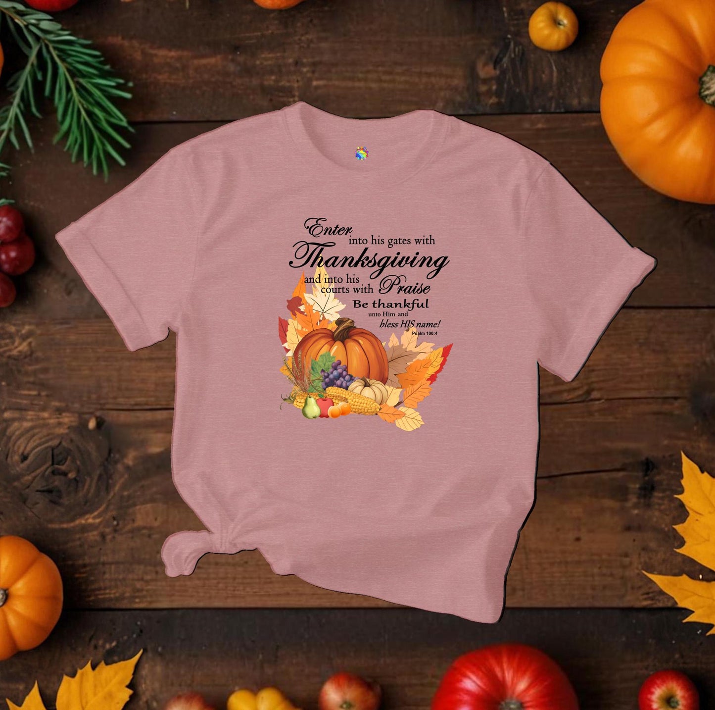 Fall Harvest Pumpkin Tee, Autumn T-Shirt, Harvest Shirt For Women, Seasonal Christian Gift, Thanksgiving Apparel, Cozy Casual Wear, Bible Verse - Printspirationz