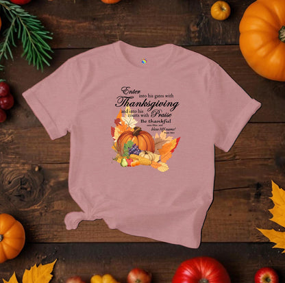 Fall Harvest Pumpkin Tee, Autumn T-Shirt, Harvest Shirt For Women, Seasonal Christian Gift, Thanksgiving Apparel, Cozy Casual Wear, Bible Verse - Printspirationz